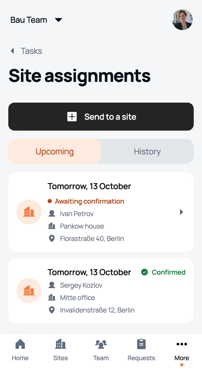 Site assignments: who hasn’t seen them yet and who has
