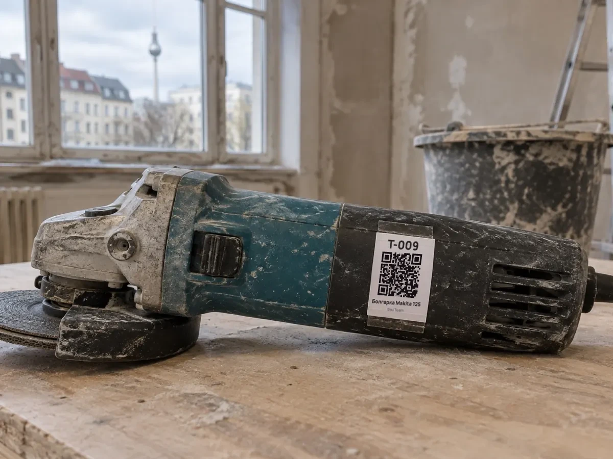Makita grinder with QR code T‑009